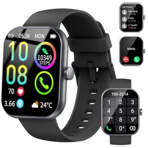 Montre Connectée Homme Femme, 1.96"HD Smartwatch avec Appel Bluetooth, Montre Connectee 113+Mode Sport Moniteur Sommeil/ Fréquence Cardiaque/Podomètre Etanche IP68 Montre Intelligente pour Android iOS